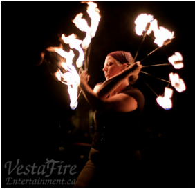 Fire Fan Dancer